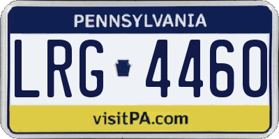 PA license plate LRG4460