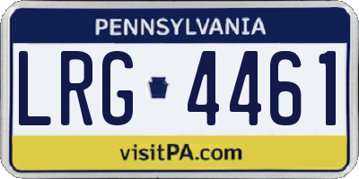 PA license plate LRG4461