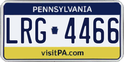 PA license plate LRG4466