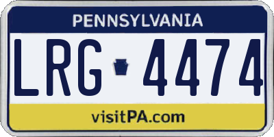 PA license plate LRG4474