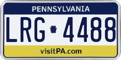 PA license plate LRG4488
