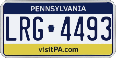 PA license plate LRG4493