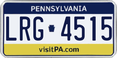 PA license plate LRG4515