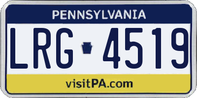 PA license plate LRG4519