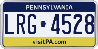 PA license plate LRG4528