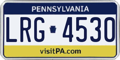 PA license plate LRG4530
