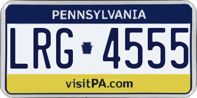 PA license plate LRG4555