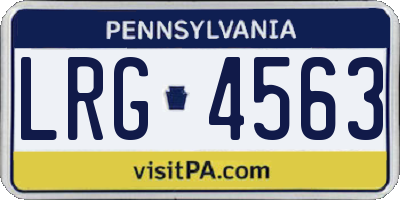 PA license plate LRG4563