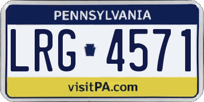 PA license plate LRG4571