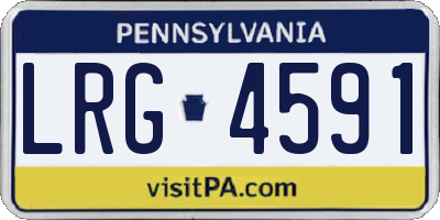 PA license plate LRG4591