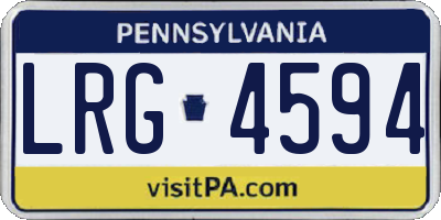 PA license plate LRG4594
