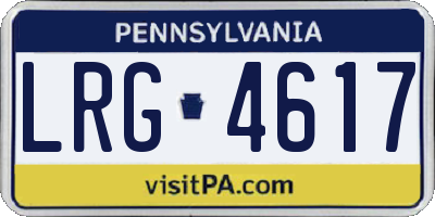 PA license plate LRG4617