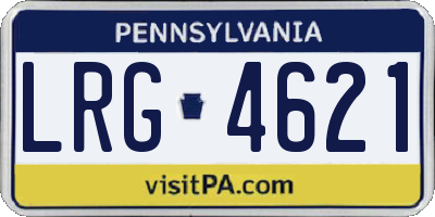 PA license plate LRG4621