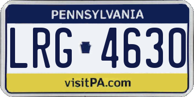 PA license plate LRG4630