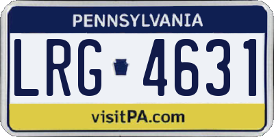 PA license plate LRG4631