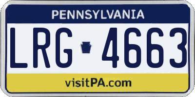 PA license plate LRG4663