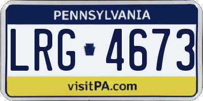 PA license plate LRG4673