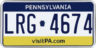 PA license plate LRG4674