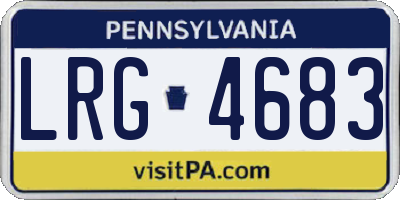 PA license plate LRG4683