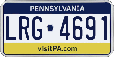 PA license plate LRG4691