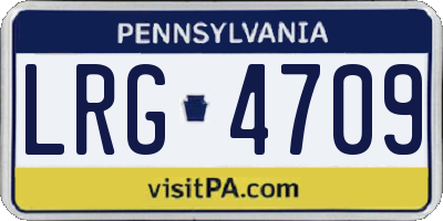 PA license plate LRG4709