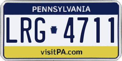 PA license plate LRG4711