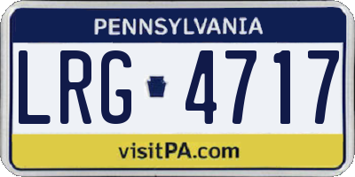 PA license plate LRG4717
