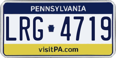 PA license plate LRG4719