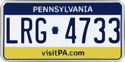 PA license plate LRG4733