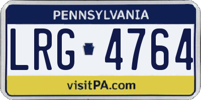 PA license plate LRG4764