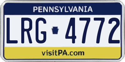 PA license plate LRG4772