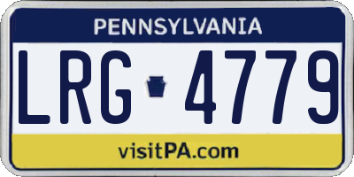 PA license plate LRG4779