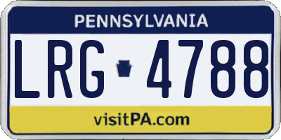 PA license plate LRG4788