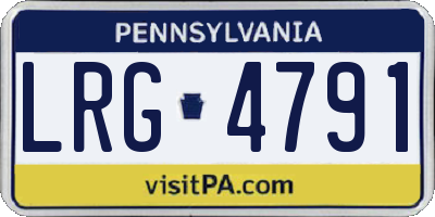 PA license plate LRG4791