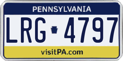 PA license plate LRG4797