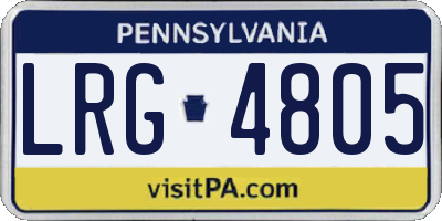 PA license plate LRG4805