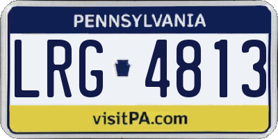 PA license plate LRG4813