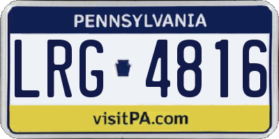 PA license plate LRG4816