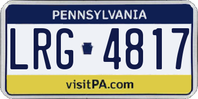 PA license plate LRG4817