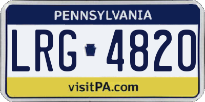 PA license plate LRG4820