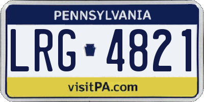 PA license plate LRG4821