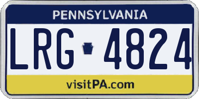 PA license plate LRG4824