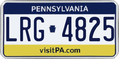PA license plate LRG4825