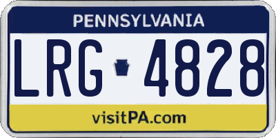 PA license plate LRG4828