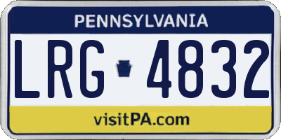 PA license plate LRG4832