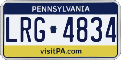 PA license plate LRG4834