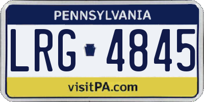 PA license plate LRG4845