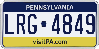 PA license plate LRG4849