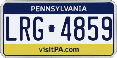 PA license plate LRG4859