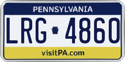 PA license plate LRG4860